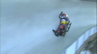 Canadas Walker and Snith crash at Luge World Championships [upl. by Gillie770]