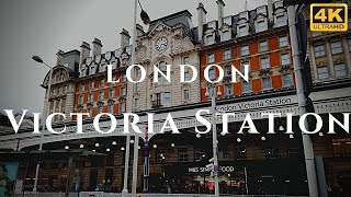 London Victoria Station Walk Through England 4K [upl. by Aerahs]