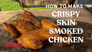 Crispy Skin Smoked Chicken  Chuds BBQ [upl. by Oelc]