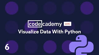 Codecademy Live Visualize Data with Python 6 [upl. by Ahsinhoj]