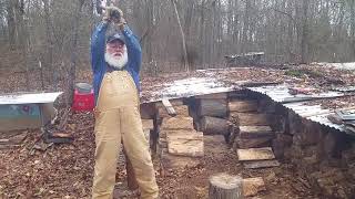 Splitting Firewood with a Maul How I Swing [upl. by Maon561]