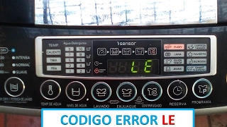 SOLUCION CODIGO ERROR LE  LAVADORA LG INVERTE [upl. by Aistek]