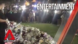 Singapore fans mourn SHINees Jonghyun at Hong Lim Park memorial [upl. by Aicnelav806]