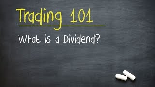 Trading 101 What is a Dividend [upl. by Lecirg]