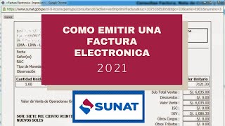 💷¿Cómo EMITIR una FACTURA ELECTRÓNICA Sunat Tutorial [upl. by Orpah983]