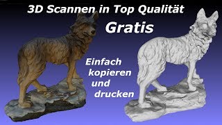 3D Scannen und drucken gratis in Top Qualität [upl. by Janina]