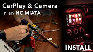 Installing Sony Head Unit with CarPlay and Backup Camera  NC Miata [upl. by Lucic878]