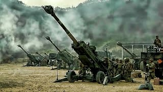 Artillery Battery Barrage • USROK Marines LiveFire [upl. by Okimat884]