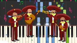 Las Mañanitas  Traditional Mexican Birthday Song Piano Tutorial Synthesia [upl. by Amby316]