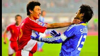 日本サッカー史上最高に荒れた試合 カンフー中国vs日本代表 ●乱闘 【ハイライト】China vs Japan Football [upl. by Solokin952]