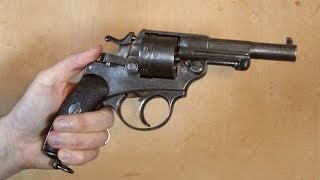 A look at an antique French 1873 revolver with firing demonstration [upl. by Llesram967]