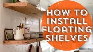 How to Install Floating ShelvesDIY Floating Shelves [upl. by Wilinski]