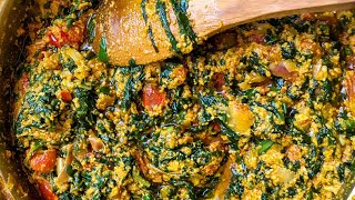 Ghanas Famous Palava Saucekontomire stew recipe  Delicious and healthy Sauce [upl. by Elylrac]