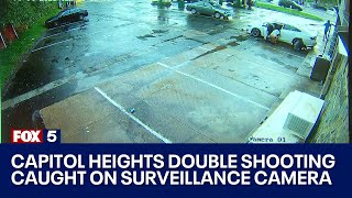 Capitol Heights double shooting caught on surveillance camera  FOX 5 DC [upl. by Oizirbaf486]