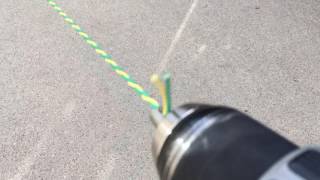 Twisting Wire Pair with a Drill [upl. by Nylear459]