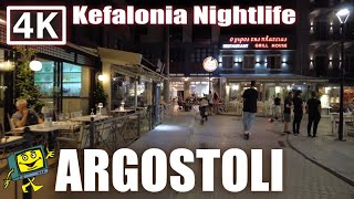 Argostoli  Kefalonia  Greece  Nightlife Walk 4K [upl. by Annert957]