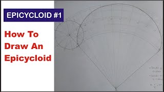 How to Draw an EPICYCLOID in Engineering Drawing  What is Epicycloid Curve In Technical Drawing [upl. by Aleibarg639]