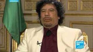 Kadhafi Extrait Entretien Exclusif FRANCE24 [upl. by Adnilg]