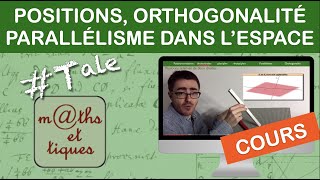 LE COURS  Positions relatives parallélisme orthogonalité dans lespace  Terminale [upl. by Ytirahc]