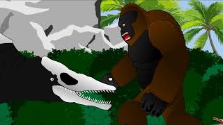 Skull Island  King Kong VS Godzilla 1998  Skull crawler  PANDY Animation 3 [upl. by Robbert754]