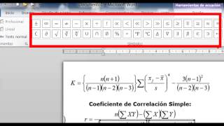 Insertar Ecuaciones en word 2010 [upl. by Sweet]