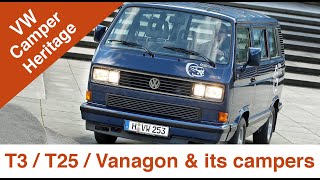 VW T3  T25  Vanagon  The 3rd generation of Transporter and its campers [upl. by Wilmar]