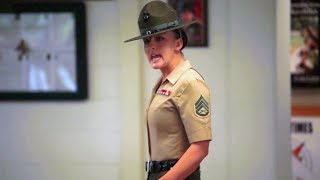 US Marine Drill Instructors Meet New Recruits [upl. by Nalahs]