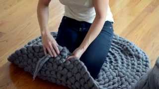 How to Crochet a Giant Circular Rug  NoSew [upl. by Powers]