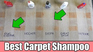 Best Carpet Cleaning Shampoo  5 TESTED  Bissell vs Rug Doctor vs Hoover vs Resolve [upl. by Atselec141]