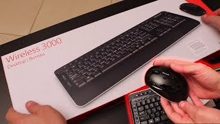 Microsoft Wireless Desktop 3000 v20 Win8 Unboxing [upl. by Corron]