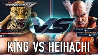 Tekken 7  PS4XB1PC  King VS Heihachi Character Gameplay [upl. by Furlong]