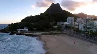 Leblon Beach in Rio de Janeiro  The Drone Eyes [upl. by Gael]