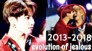 when jungkook is jealous and angry  evolution of jealousy 20132018 VKOOK TAEKOOK [upl. by Stephanie]