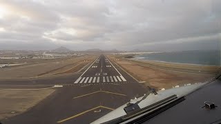 Approach amp landing runway 03 Arrecife Lanzarote airport ACE GCRR [upl. by Oilime]