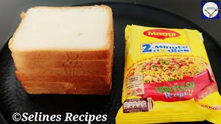 5 Minutes Evening Snacks Recipe  Crispy ampTasty Bread SnacksMaggi Puff RecipeMaggi Recipe [upl. by Alek]