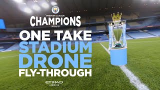 MUST WATCH Single Shot Drone Flight  The Etihad like never before  Premier League Champions [upl. by Atiuqehs]