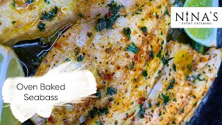 Oven Baked Seabass in 15 minutes  Easy Quick Recipe  White Fish Recipe [upl. by Eanram]