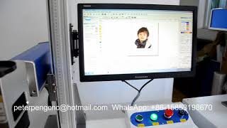 How to engrave photos training video of fiber laser marking machine [upl. by Irolam]