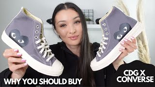 Why You Should Buy CDG x Converse  Grey Review amp Comparison To The Standard Converse [upl. by Raamaj]