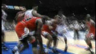 NBA Moment  1993 Bulls block Charles Smith [upl. by Adnilab228]