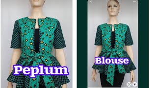 Peplum blouse cutting and stitching [upl. by Brawley979]