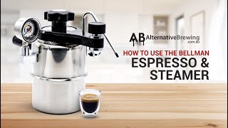 How to use the Bellman Stovetop Espresso Maker amp Steamer [upl. by Anaik]