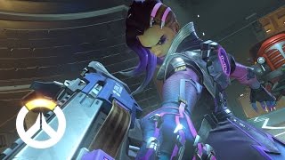 NEW HERO – NOW PLAYABLE Introducing Sombra  Overwatch [upl. by Kcorb]