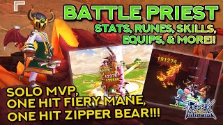 COMPLETE BATTLE PRIEST GUIDE One Hit Mobs  MVP Build  Ragnarok Mobile Eternal Love [upl. by Namsu]