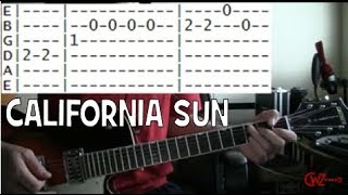 The Ramones California Sun Guitar Tab Chords Lesson also The Rivieras [upl. by Birck]