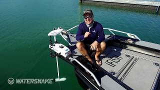 Jarvis Walker Watersnake GEOSpot GPS Bow Mount Electric Trolling Motor [upl. by Drhcir]