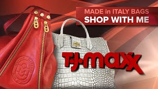 MADE in ITALY BAGS  SHOP WITH ME at TJ MAXX [upl. by Kemp308]