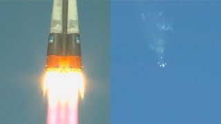 Soyuz MS10 launch failure [upl. by Sisely]