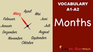 Learn German Vocabulary  Months in German Monate [upl. by Isle704]