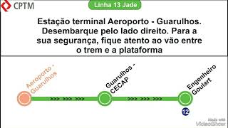 Estação Terminal Aeroporto Guarulhos  Linha 13 Jade Da CPTM [upl. by Libyc]